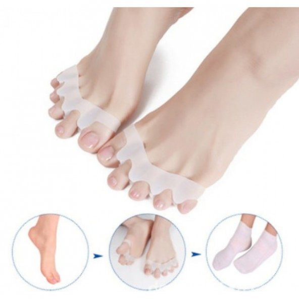Ayak 5 Parmak Ayırıcı Makaralı Bunyon Silikon Geçmeli Gece Aparatı Gece Parmak Ayıraç Kemik Bunyon ürün görseli 1