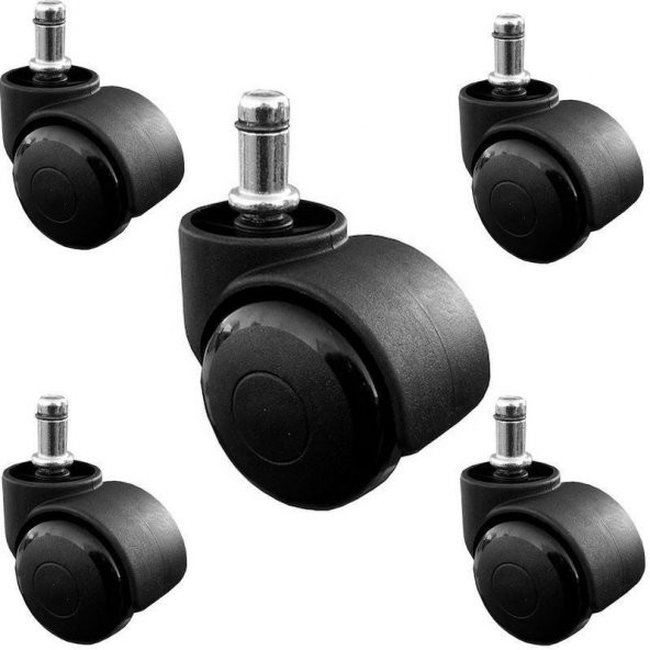 Ofis Koltuğu Tekerleği Koltuk Tekeri 5 ADET Sandalye Tekerleği Dönerli Tekerlek - 2