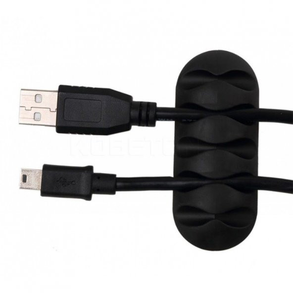 Kablo Düzenleyici Tek Pakette 3 Adet Kablo Düzenleyici Set 5 Kanallı Yapışkanlı Set - 3