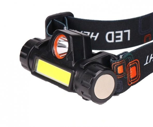 1200 Lümen Cob Led Şarjlı Kafa Lambası Şarjlı Kafa Feneri MIKNATISLI Kafa Lambası Çalışma Lambası - 2