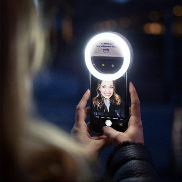 Selfie Işığı 3 Kademeli Led Aydınlatma Telefon Aparatı Güçlü Selfie Led - 4