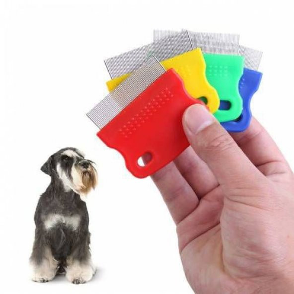 Kedi Köpek Bit ve Pire Tarağı Evcil Hayvan Tarağı Kedi Köpek Temizleme Bakım Tarağı - 5