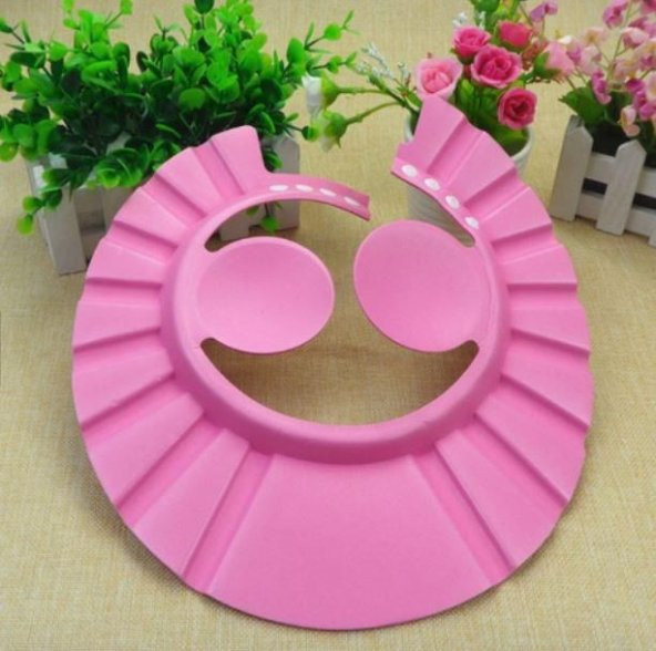 Bebek Banyo Şapkası Duş Başlığı Ayarlanabilir Çocuk Küvet Göze Su Kaçırmayan Şapka Düğmeli - 5