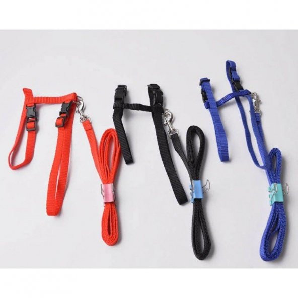 Kedi Tasması Göğüs Tasma Belden Bağlama Yavru Köpek Gezdirme Boyun Bel Desenli Ayarlanabilir - Resim 6