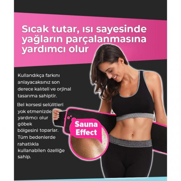 Bel Incelme Kemeri Göbek Zayıflama Terleme Termal Kemer Termal Termal Bel Korse Zayıflama Korsesi - 4