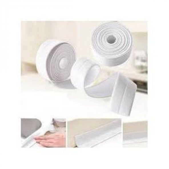 3.2 M BANYO KÜVET MUTFAK LAVABO BEYAZ SU SIZDIRMAZ BANT SU GEÇİRMEZ KENAR BANDI SIZDIRMAZLIK TAMİR 1 - 8