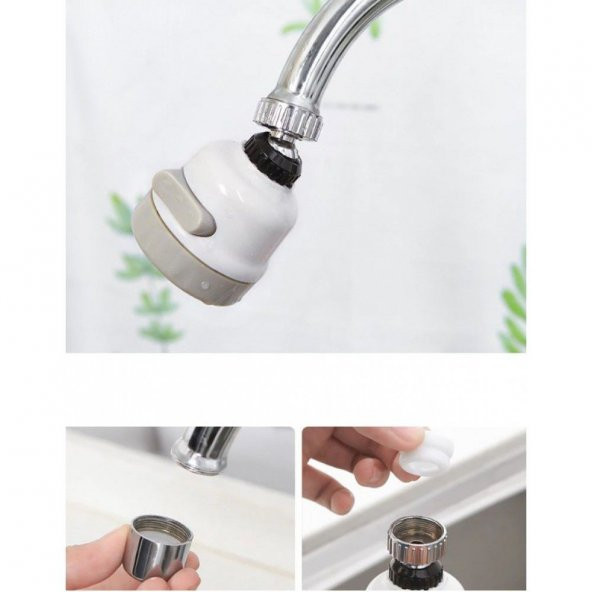 Tasarruflu 3 Fonksiyonlu Musluk Başlığı Musluk Başlığı 3 Fonksiyonlu Kolay Yıkama Aparatı Su Tasarru - Resim 4