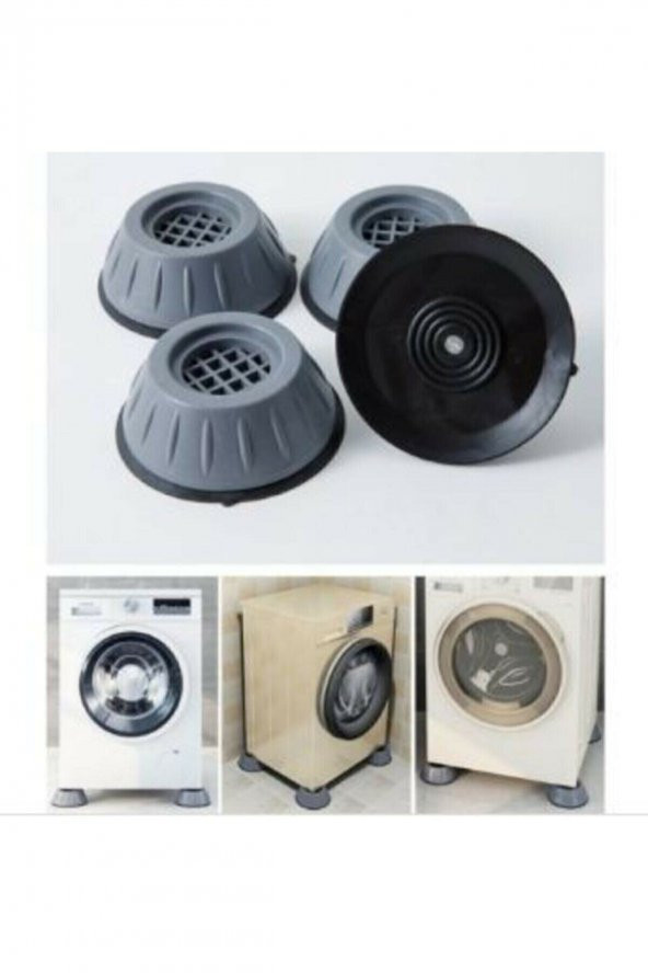 Çok Amaçlı Eşya Çamaşır Makinesi Titreşim Önleyici Kaydırmaz Vantuzlu Stoper Set 4 Adet - 7