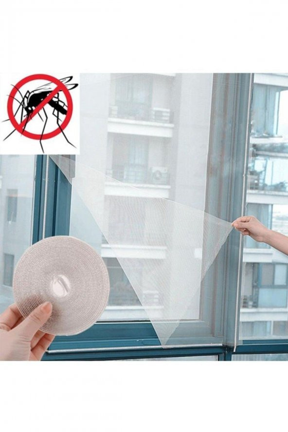 Pencere Cam Sinekliği 150x130cm Ayarlanabilir Sintak Tül Sineklik 1421014mrn