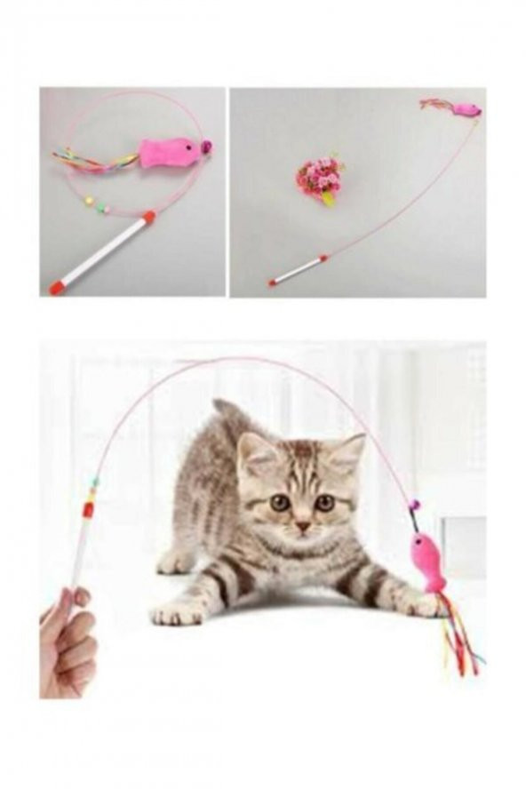 Peluş Kedi Oyun Oltası 90 cm