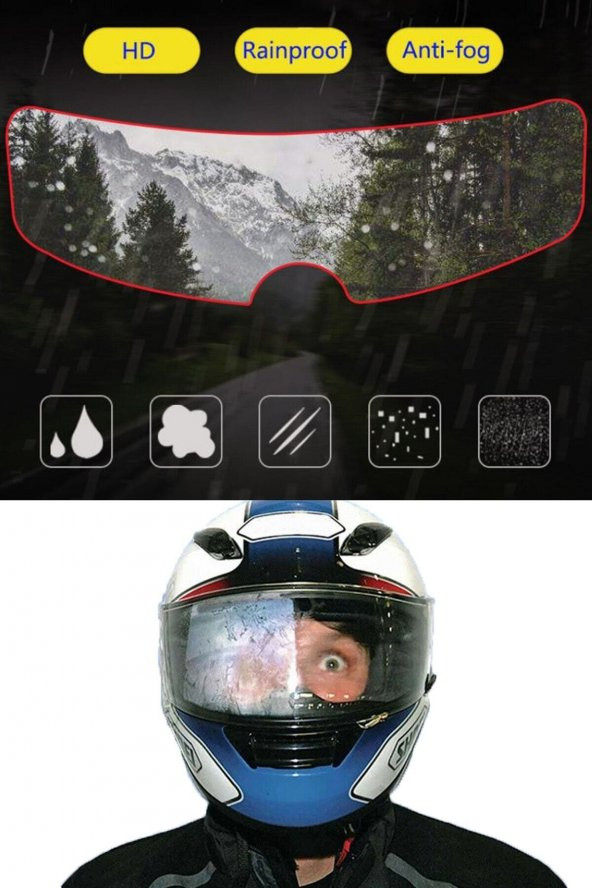 Motosiklet Kaskı Için Yağmur Kaydırıcı Vizör Yağmur Kaydırıcı - 2