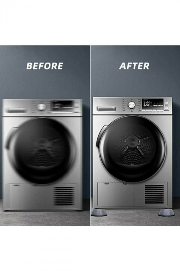 Çok Amaçlı Eşya Çamaşır Makinesi Titreşim Önleyici Kaydırmaz Vantuzlu Stoper Set 4 Adet - 2