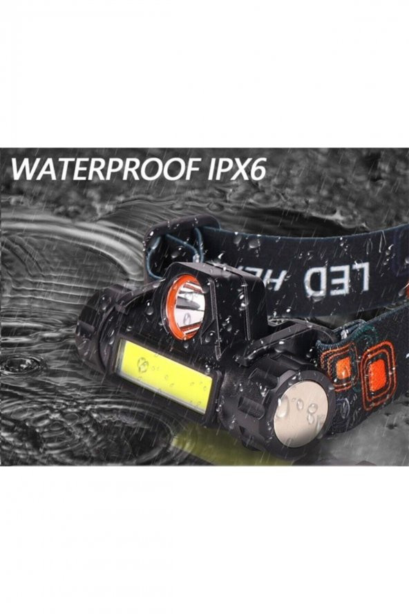 1200 Cob Led Şarjlı Çalışma Lambası Kafa Feneri Kafa Lambası - 3