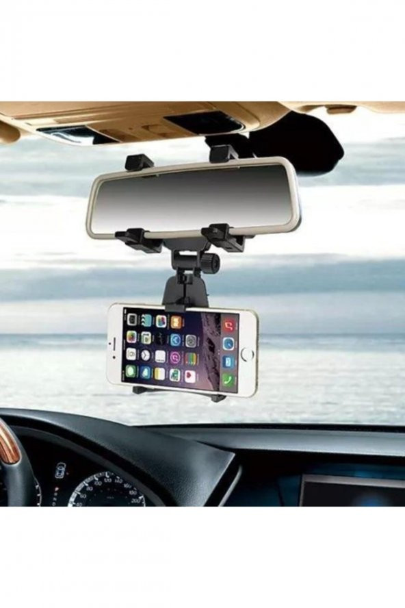 Araba Dikiz Aynasına Takılan Oto Araç Içi Telefon Tutucu Aparat Cep Telefonu Tutacağı - 2