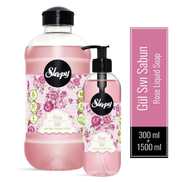 Sleepy Gül Sıvı Sabun 300 ml + 1500 ml