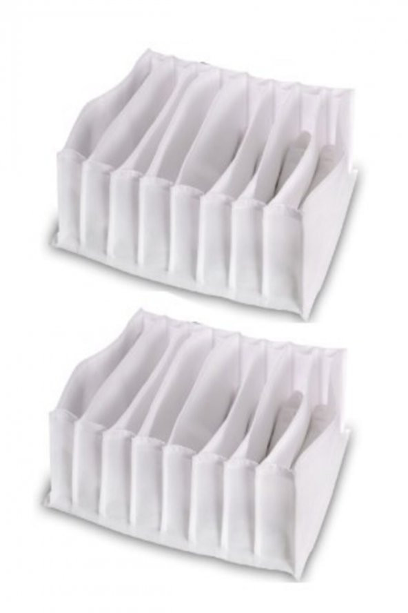 2 Adet - Large 8 Gözlü Çekmece İçi Düzenleyici Organizer - 2 Adet 22 X 35 X 17 - 2