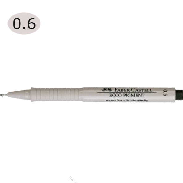 Faber-Castell Çizim Kalemi Ecco Pigment 0.6 MM Siyah(10 adet)