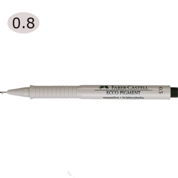 Faber-Castell Çizim Kalemi Ecco Pigment 0.8 MM Siyah 16 68 99