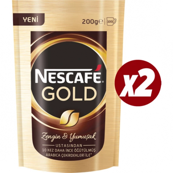 Nescafe Gold Hazır Kahve 200 gr x 2'li