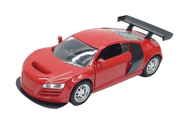 Metal 1:30 Çekbırak Araba - Audi R8 - 588-345B-Audi R8-Kırmızı
