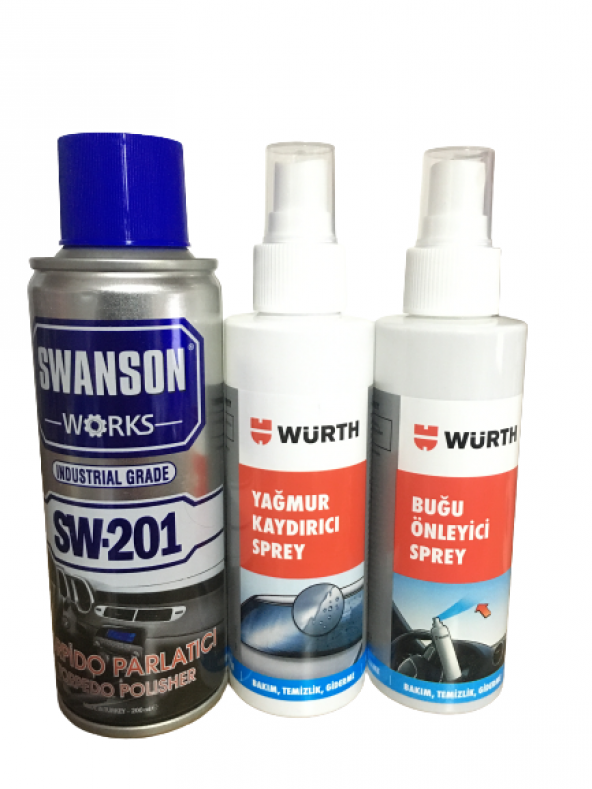 Swanson Works Torpido Parlatıcı + Würth Buğu ve Yağmur Sprey