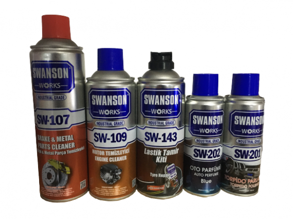 Swanson Works Balata-Motor-Lastik-Torpido-Oto Parfüm Seti