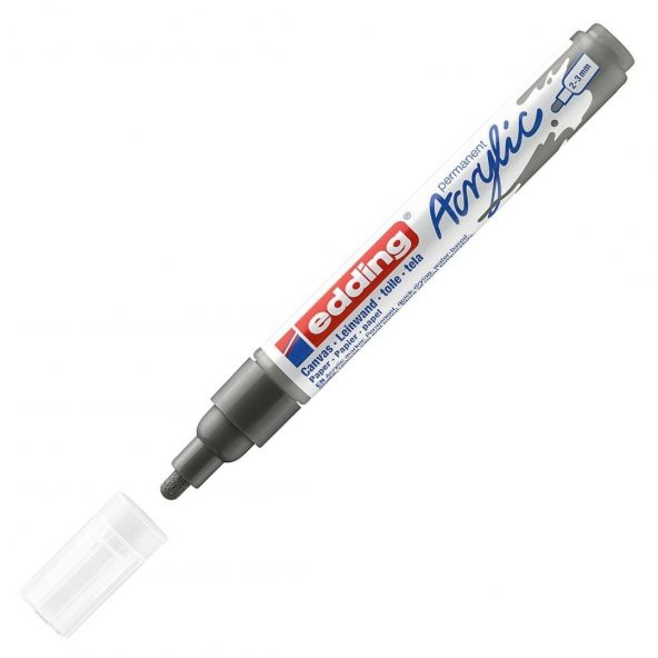 Edding 5100 Akrilik Markör 2-3mm Yuvarlak Uç Antrasi̇t