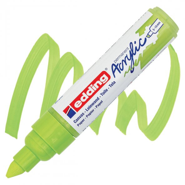 Edding 5000 Akrilik Boyama Markörü 5-10 mm Kesik Uç Pastel Yeşi̇l