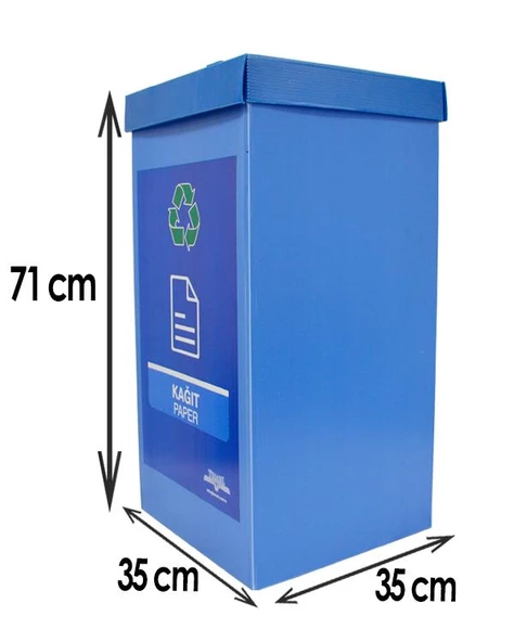 4lü Geri Dönüşüm Kutusu ve Organik Atık Kutusu Set - 3