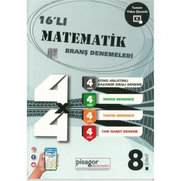 ZEKAKÜPÜ PİSAGOR 8.SINIF 16LI MATEMATİK BRANŞ DENEMELERİ