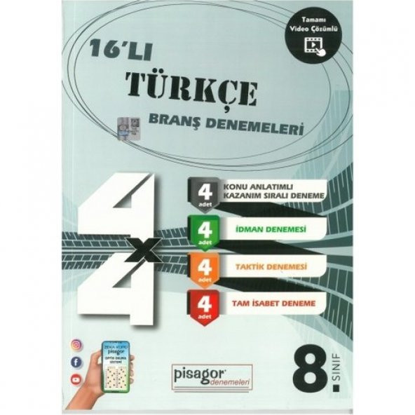 ZEKAKÜPÜ PİSAGOR 8.SINIF 16LI TÜRKÇE BRANŞ DENEMELERİ