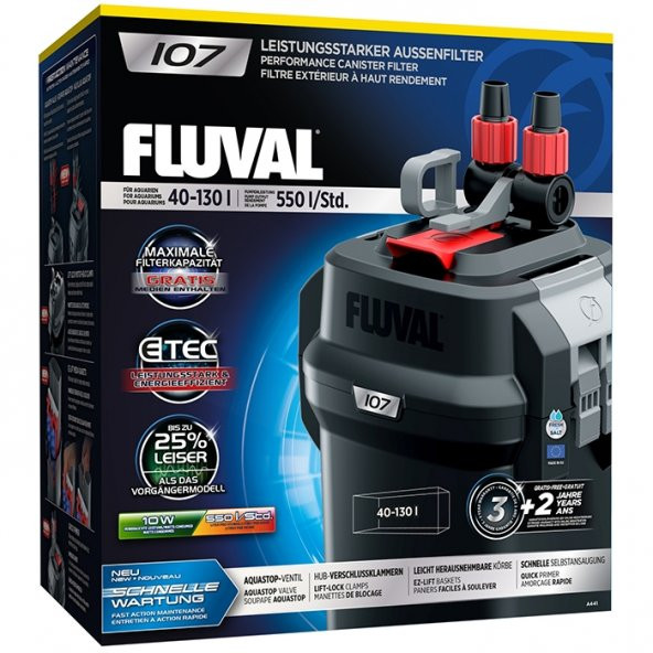 Fluval 107 Akvaryum Dış Filtresi 550 Lt/Saat 40-130 Lt Akvaryum