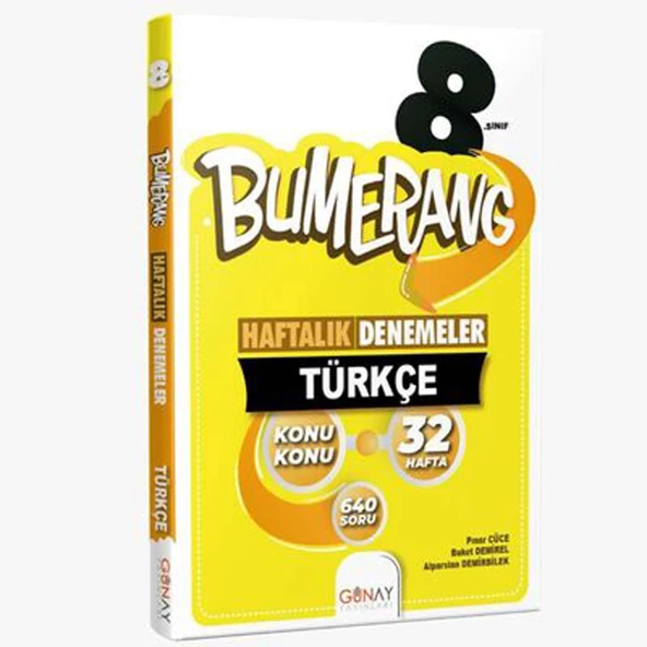 Günay 8.Sınıf Bumerang Türkçe Haftalık Denemeler