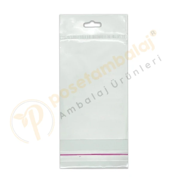 8x30 cm (Kapalı Hali 8x20 cm) 100 Adet Askılı Poşet - Meksika Şapkalı - 3