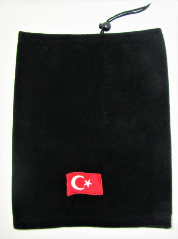 salarticaret Polar Boyunluk Bere Türk Bayrak Baskılı Siyah