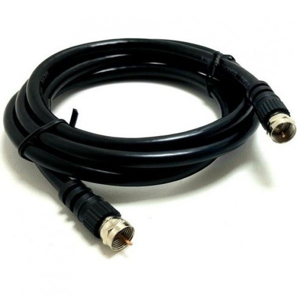 Siyah F Konnektörlü Hazır Uydu Anten Kablosu-1.5mt - 2