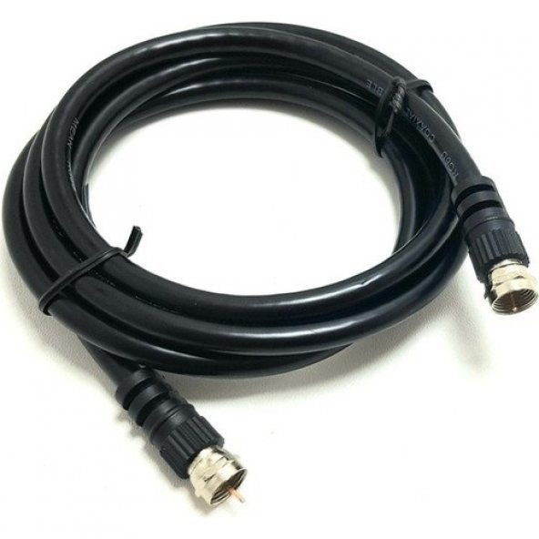 Siyah F Konnektörlü Hazır Uydu Anten Kablosu-1.5mt - 3