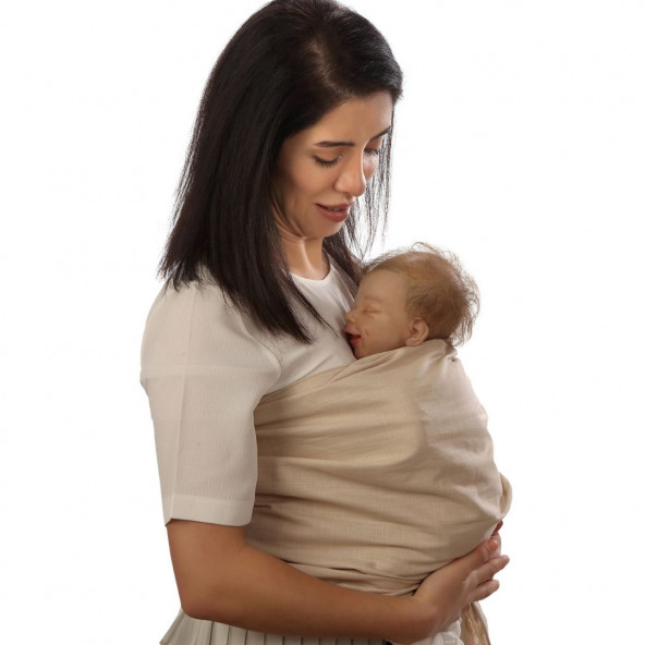 Halka Sling Eggbaby Bej Bebek Taşıma - 3