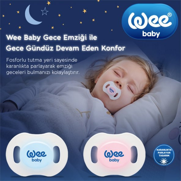 Wee Baby 2li Gece Gündüz Emzik Pembe No:1-152 - 3