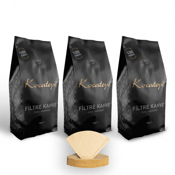 Kocatep Filtre Kahve 3 x 500 gr (Folyo Filtre Kağıdı Hediye) - 2