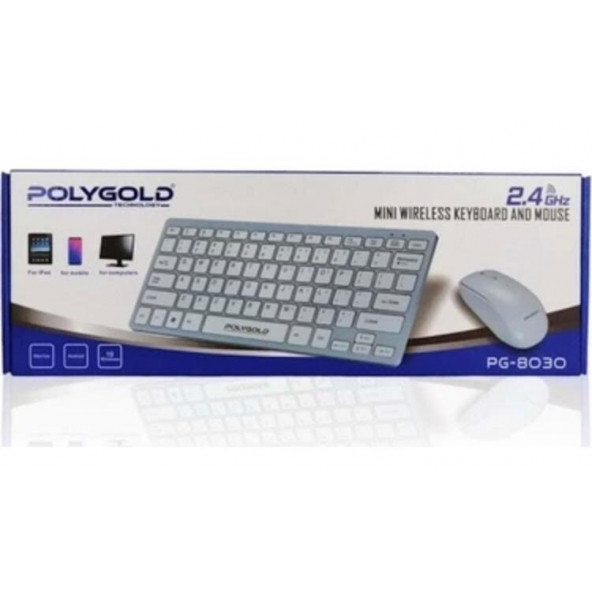 PolyGOLD Mini Wireless Keyboardmand mouse. 2.4GHz