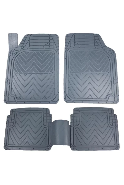 DACIA LOGAN 2004-2013 Kauçuk Gri Oto Paspas Seti ürün görseli 1