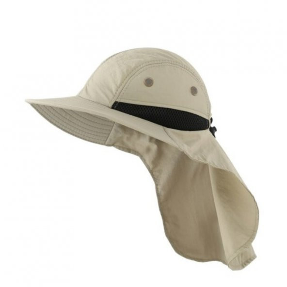 Bedava Kargo Ayarlanabilir Safari Şapkası Kırık Beyaz