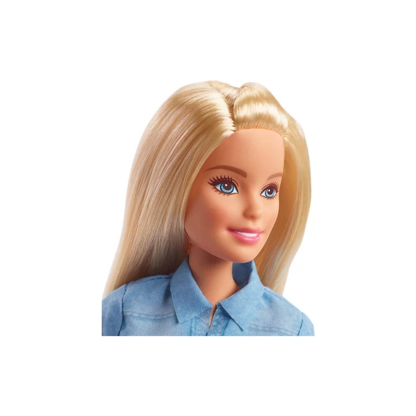 Orjinal Barbie Seyahatte Bebeği ve Aksesuarları FWV25 - 6