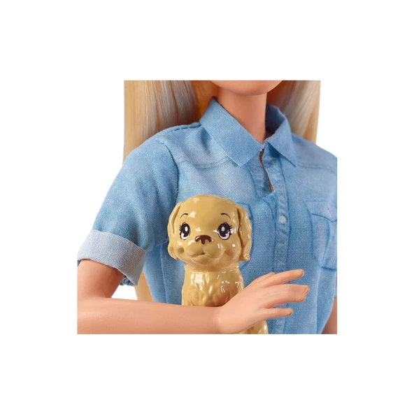 Orjinal Barbie Seyahatte Bebeği ve Aksesuarları FWV25 - 4