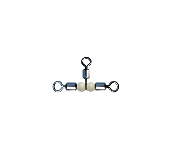 Fırdöndü Rolling Swivel Crossline Pear Beads 3lü Boncuklu