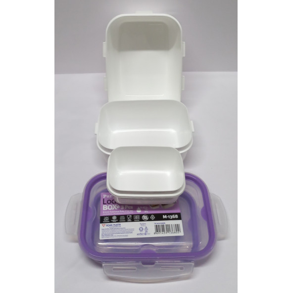 ÜÇSAN PLASTİK / 3 LÜ LÜX YAN KİLİTLİ DİKDÖRGEN SAKLAMA KABI / UZUNLUK 21 _ 28 _ 12 CM GENİŞLİK 15 _ 12 _ 9 CM DERİNLİK 9 _ 7 _ 6 / 2 LT_ 1 _ LT _ 0 45 LT - 5