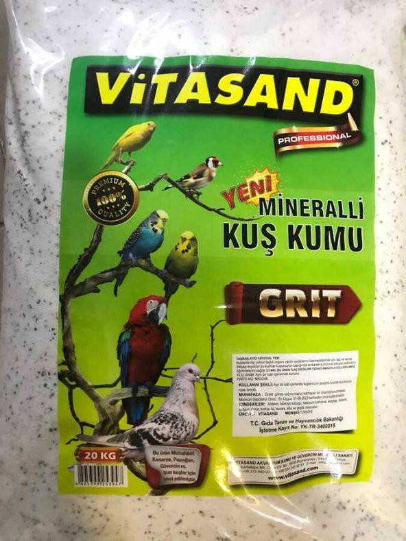 Vitasand 1 kg  İnce Beyaz Kuş Kumu Anasonlu Mineralli
