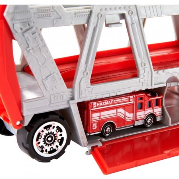 Matchbox İtfaiye Aracı ve Taşıyıcı Tır Oyun Seti GWM23 - Resim 4