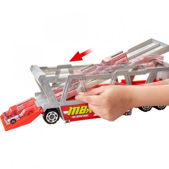 Matchbox İtfaiye Aracı ve Taşıyıcı Tır Oyun Seti GWM23 - Resim 8